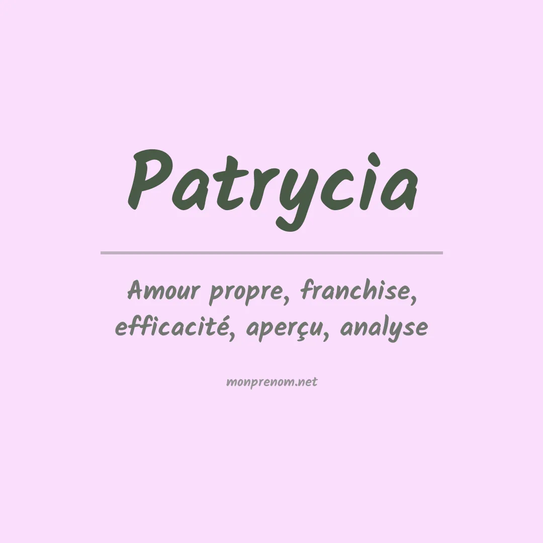 Prénom Patrycia