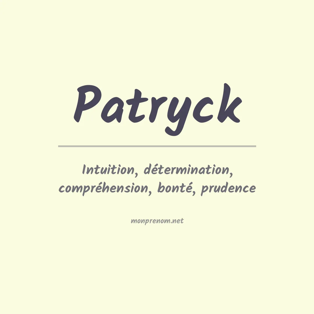 Prénom Patryck
