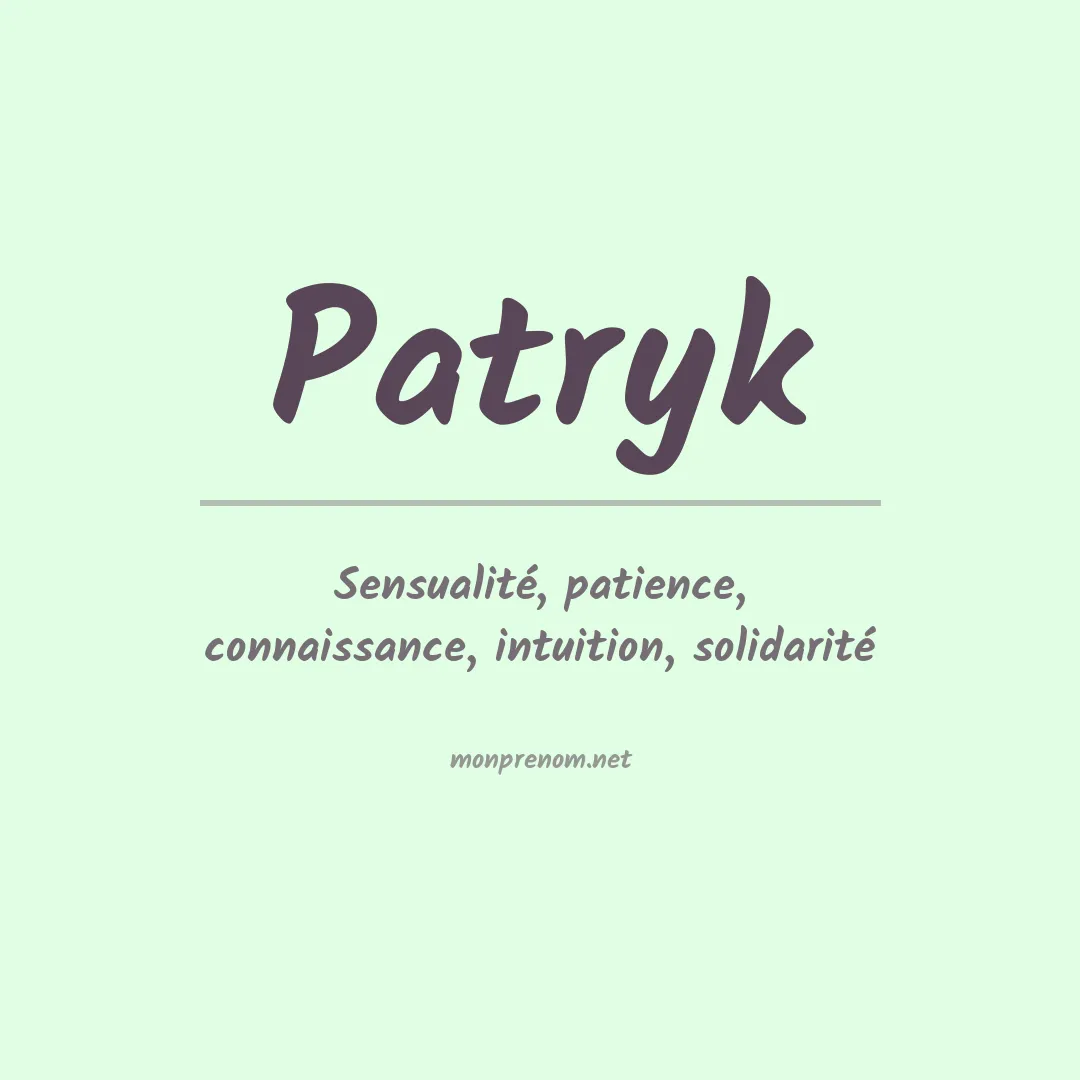 Prénom Patryk