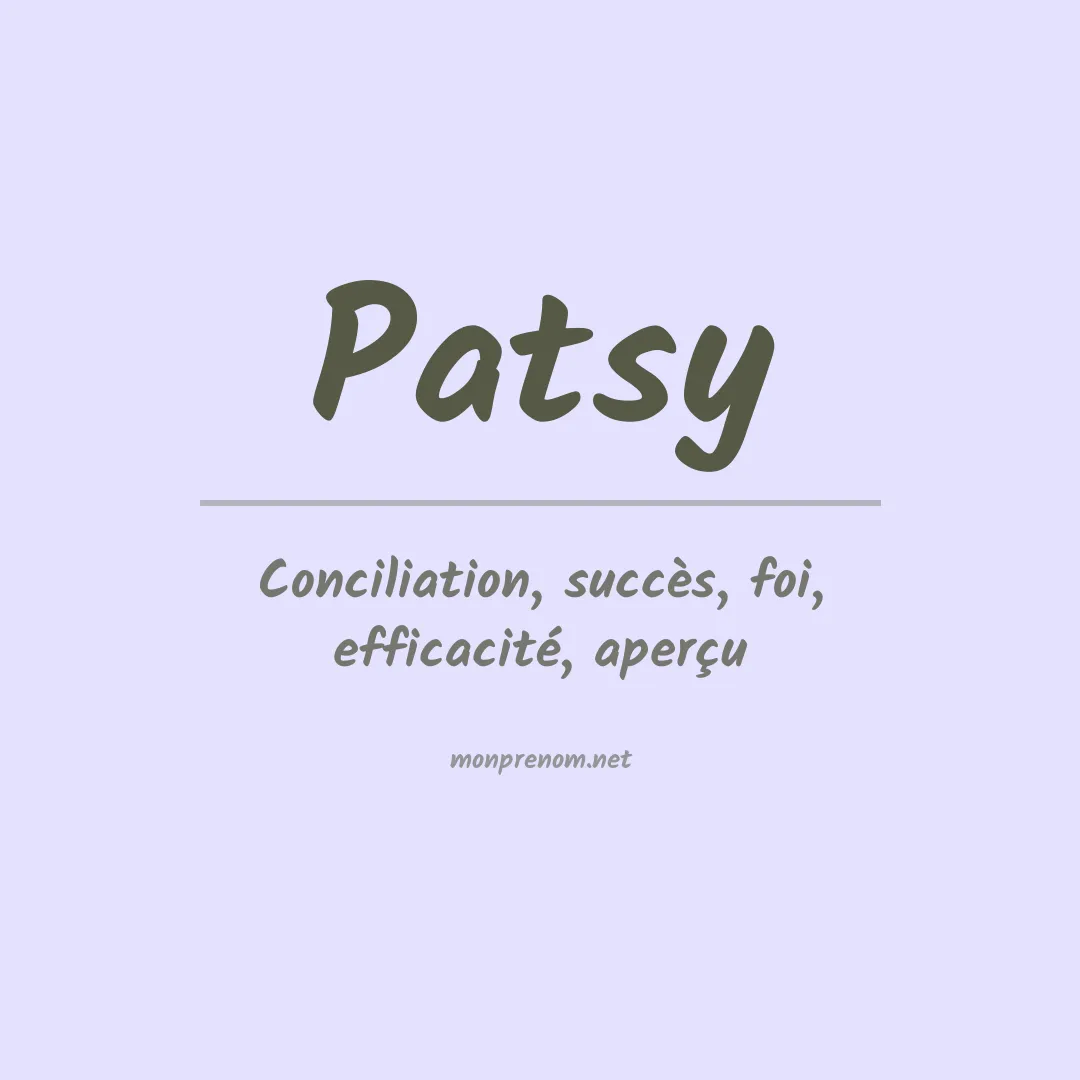 Prénom Patsy