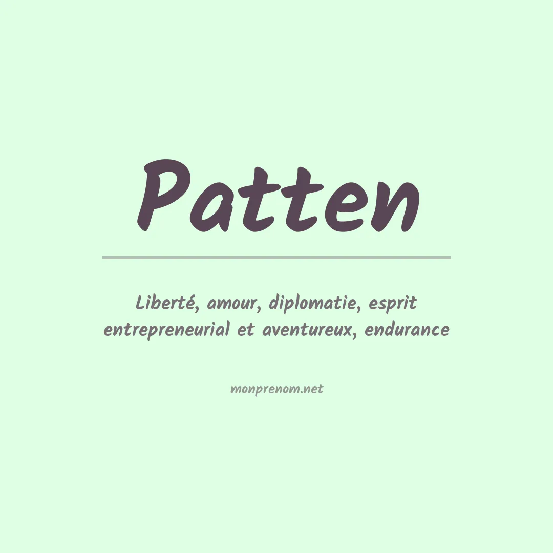 Prénom Patten