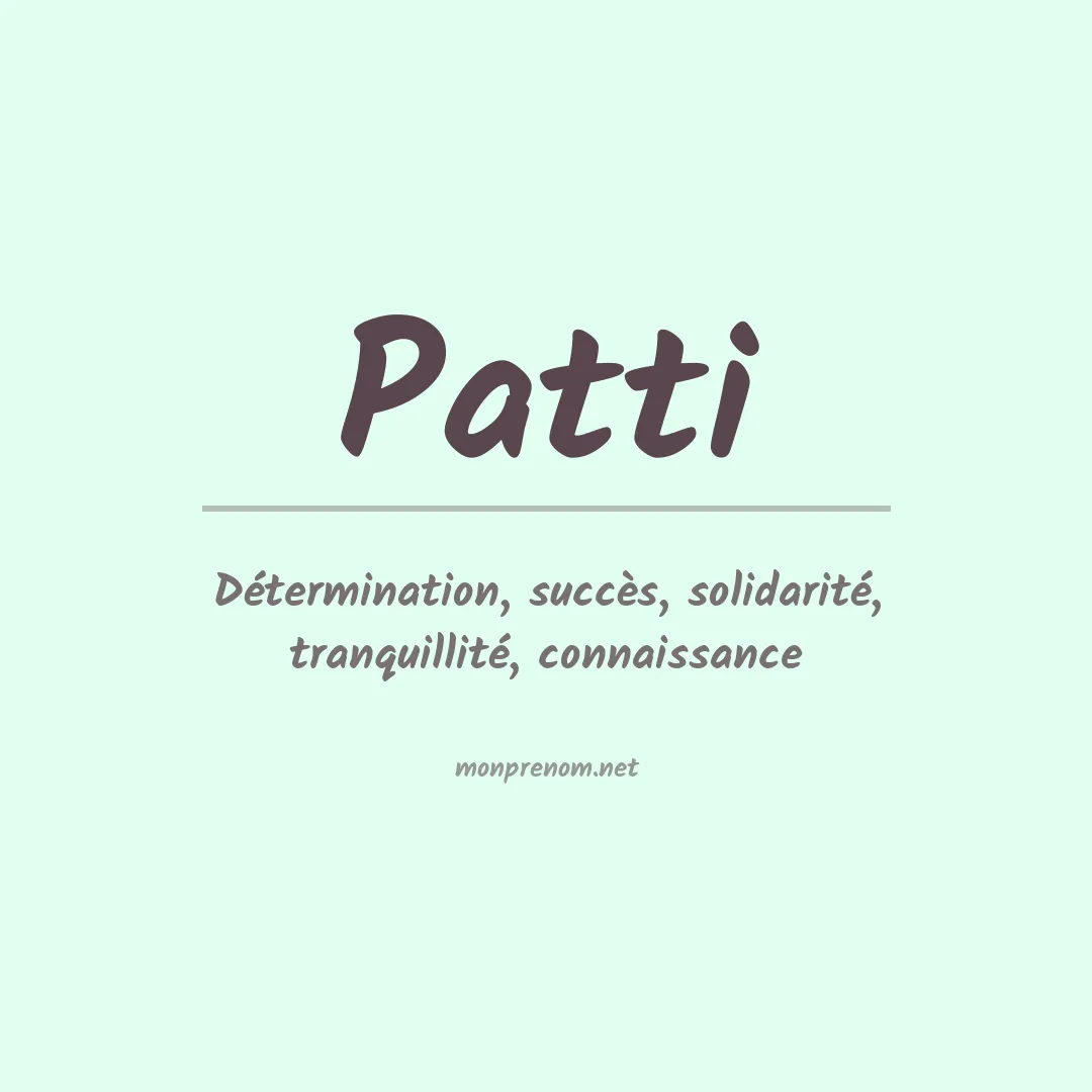 Prénom Patti