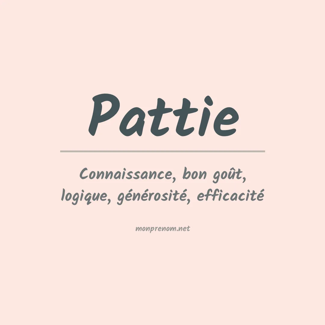 Prénom Pattie