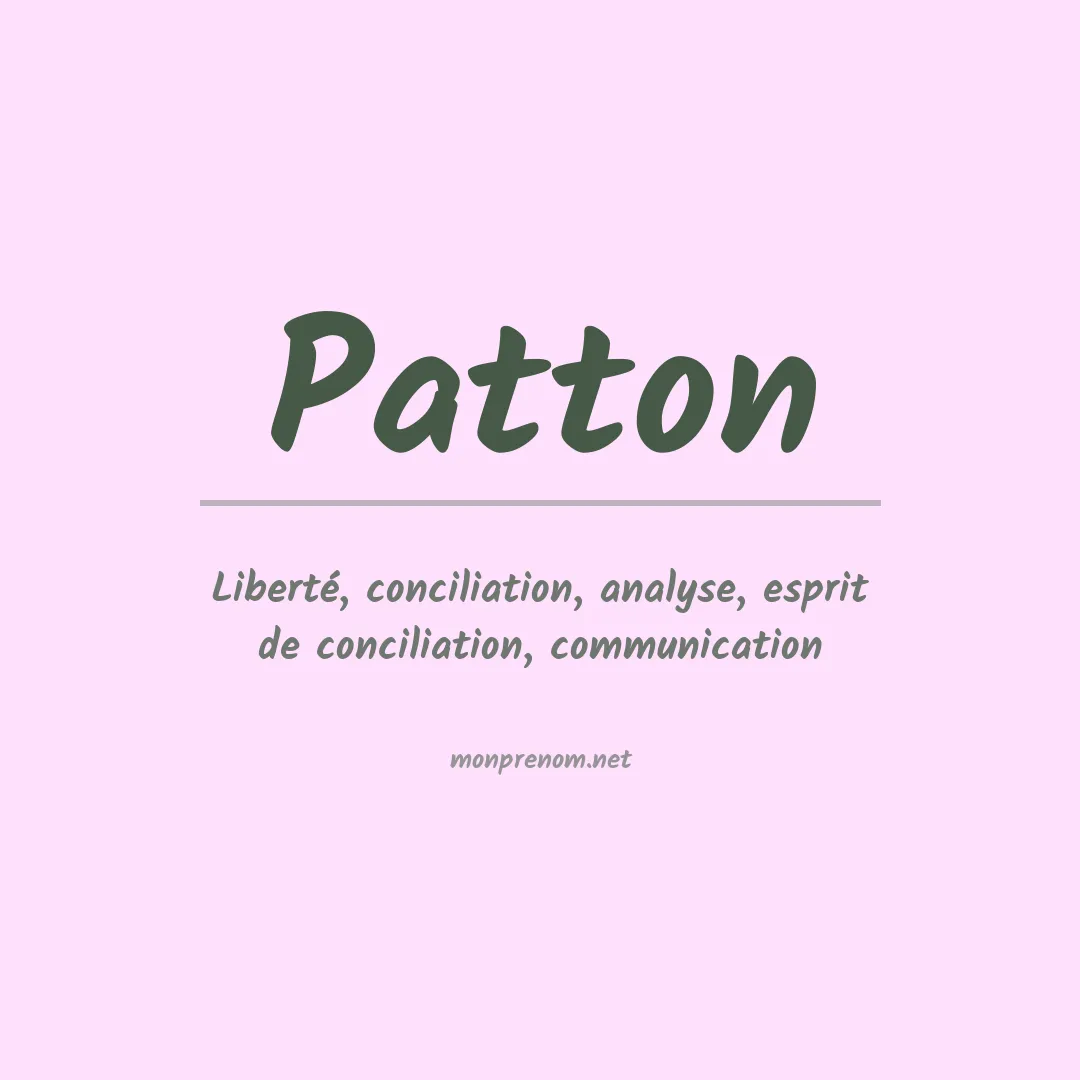 Prénom Patton