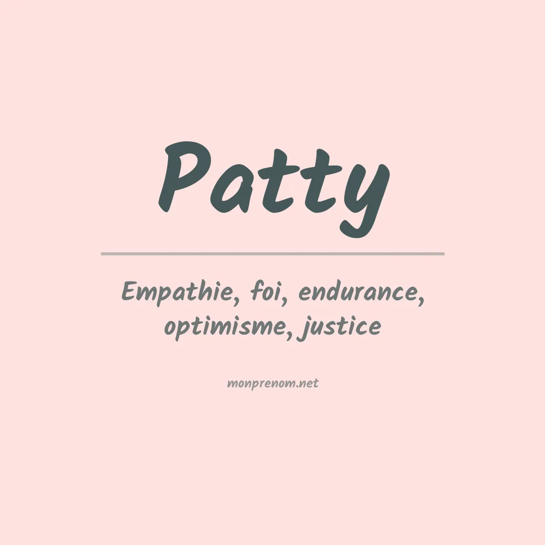 Prénom Patty