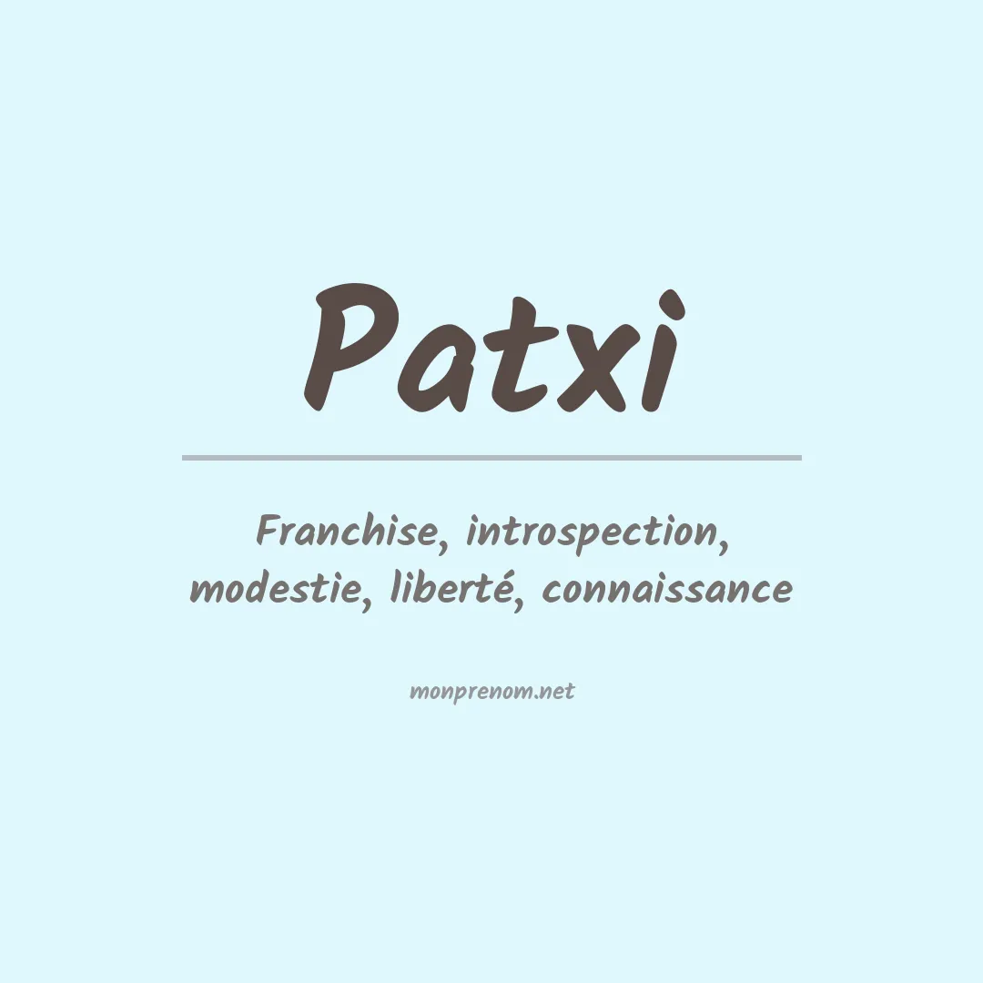 Prénom Patxi