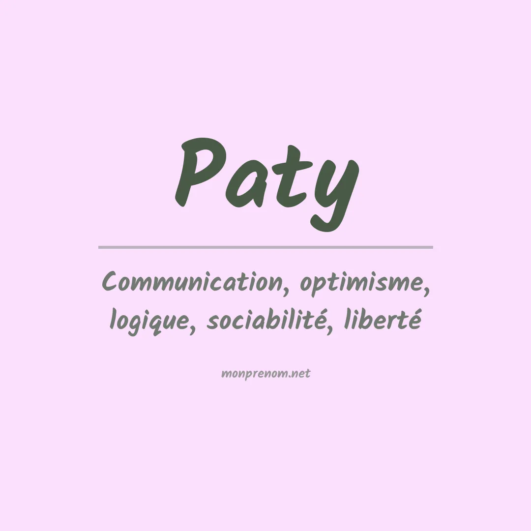 Prénom Paty