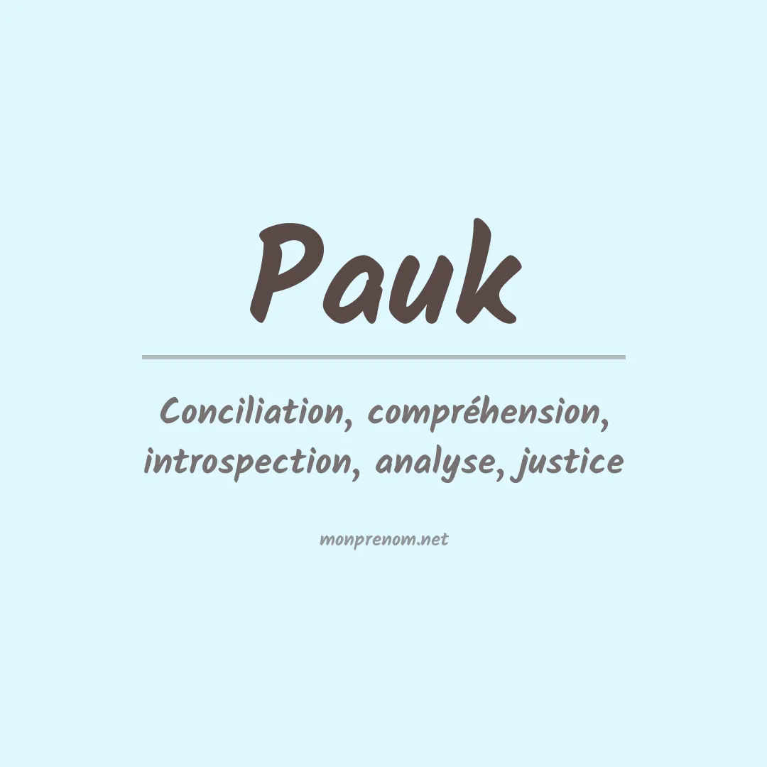 Prénom Pauk