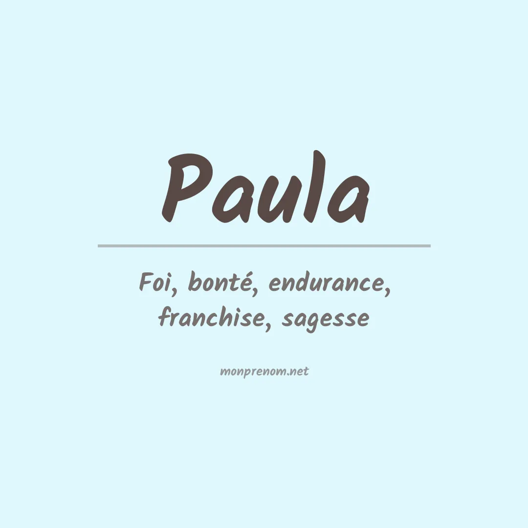 Prénom Paula