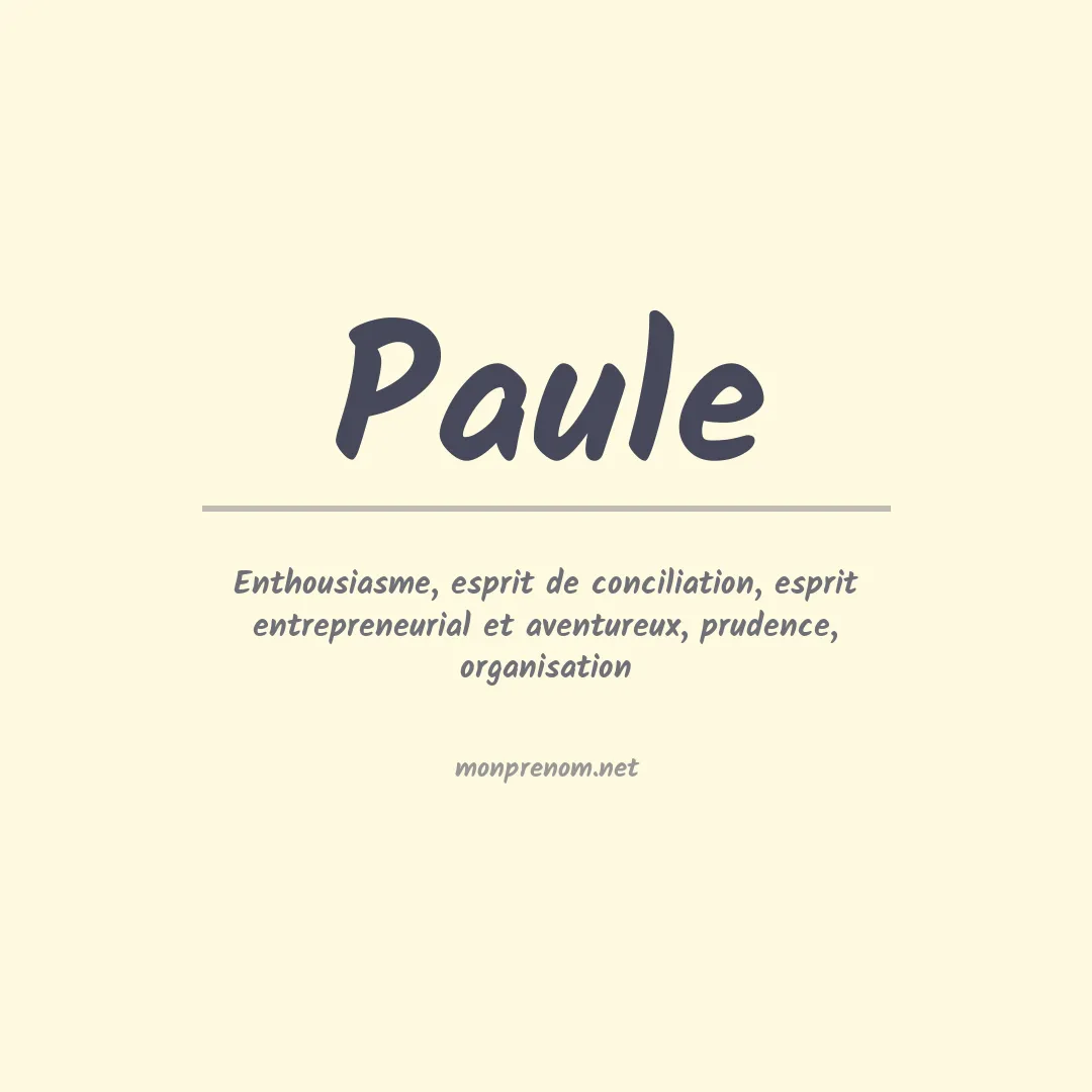 Prénom Paule