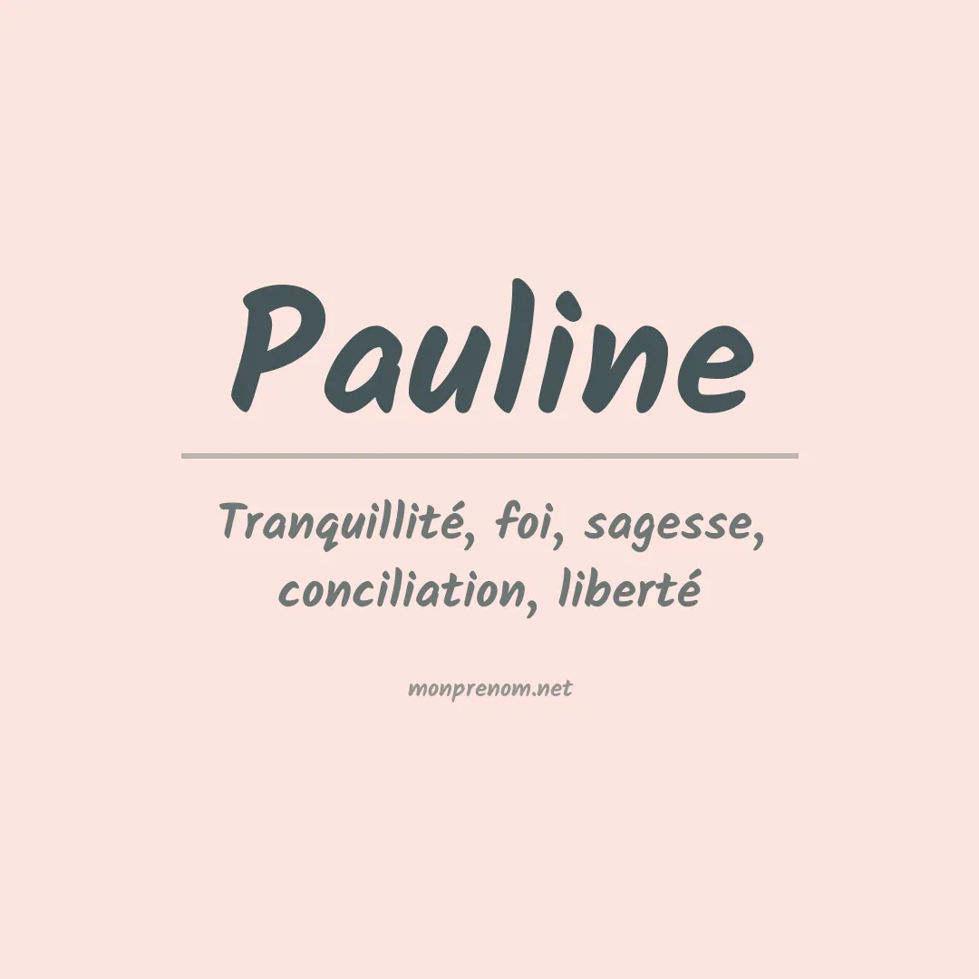 Prénom Pauline