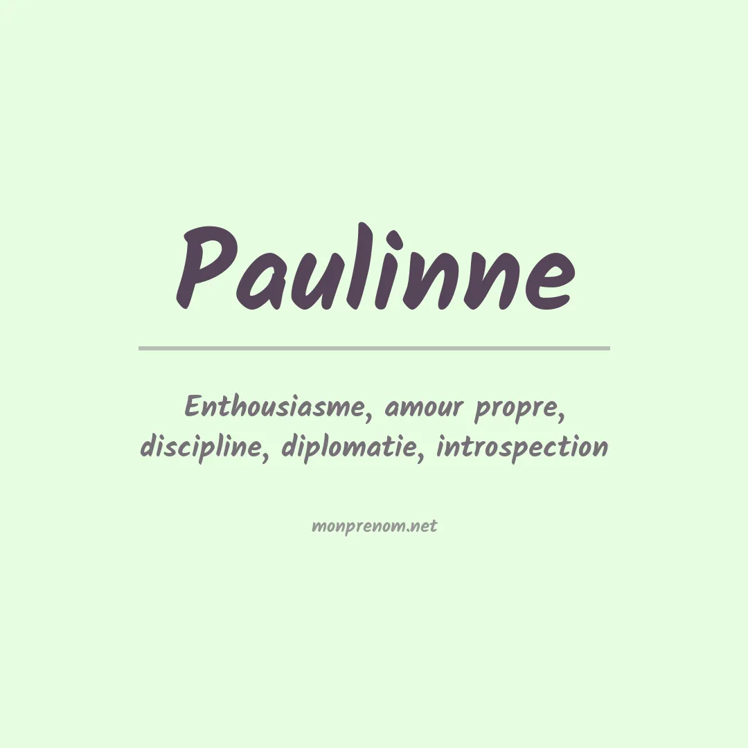 Prénom Paulinne