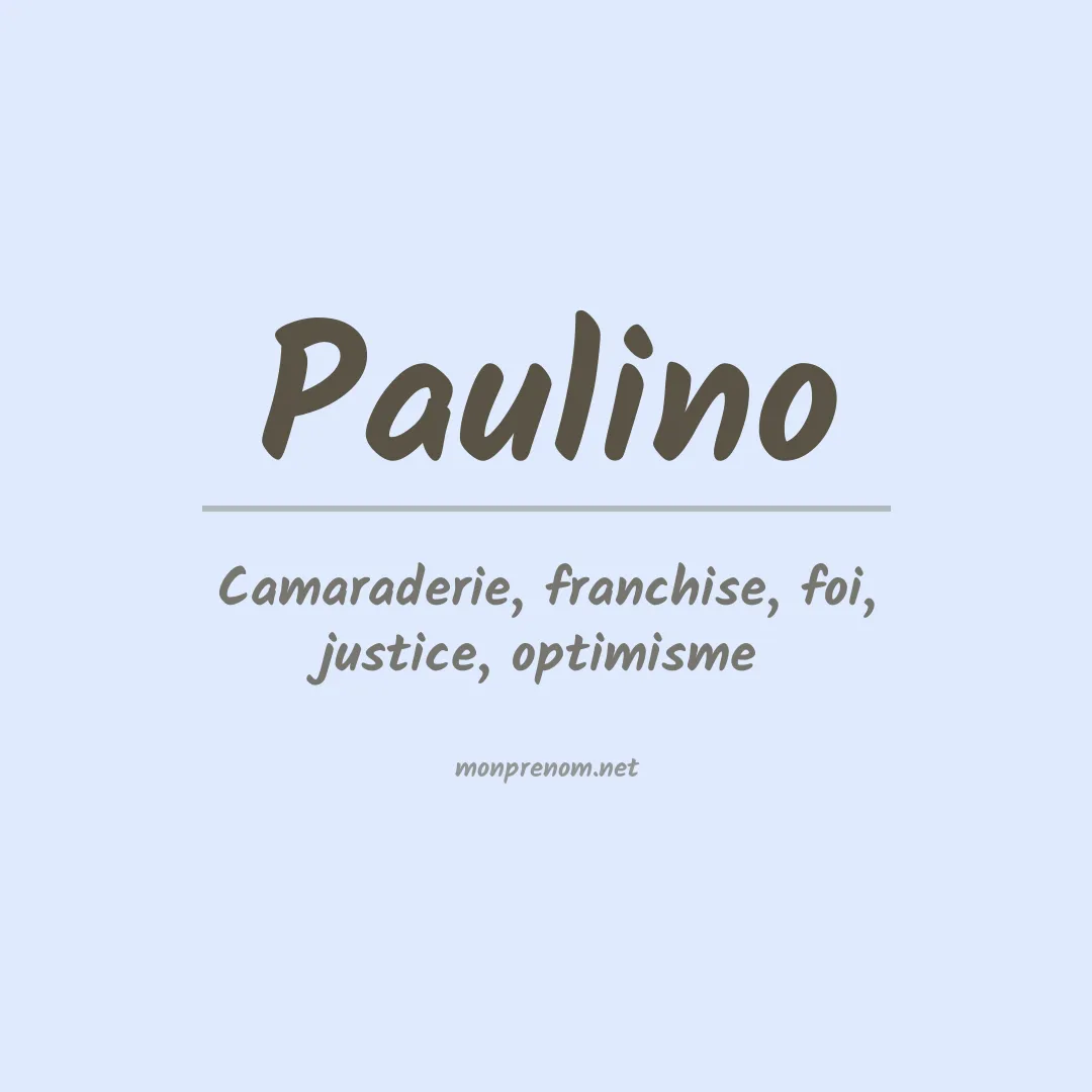 Prénom Paulino