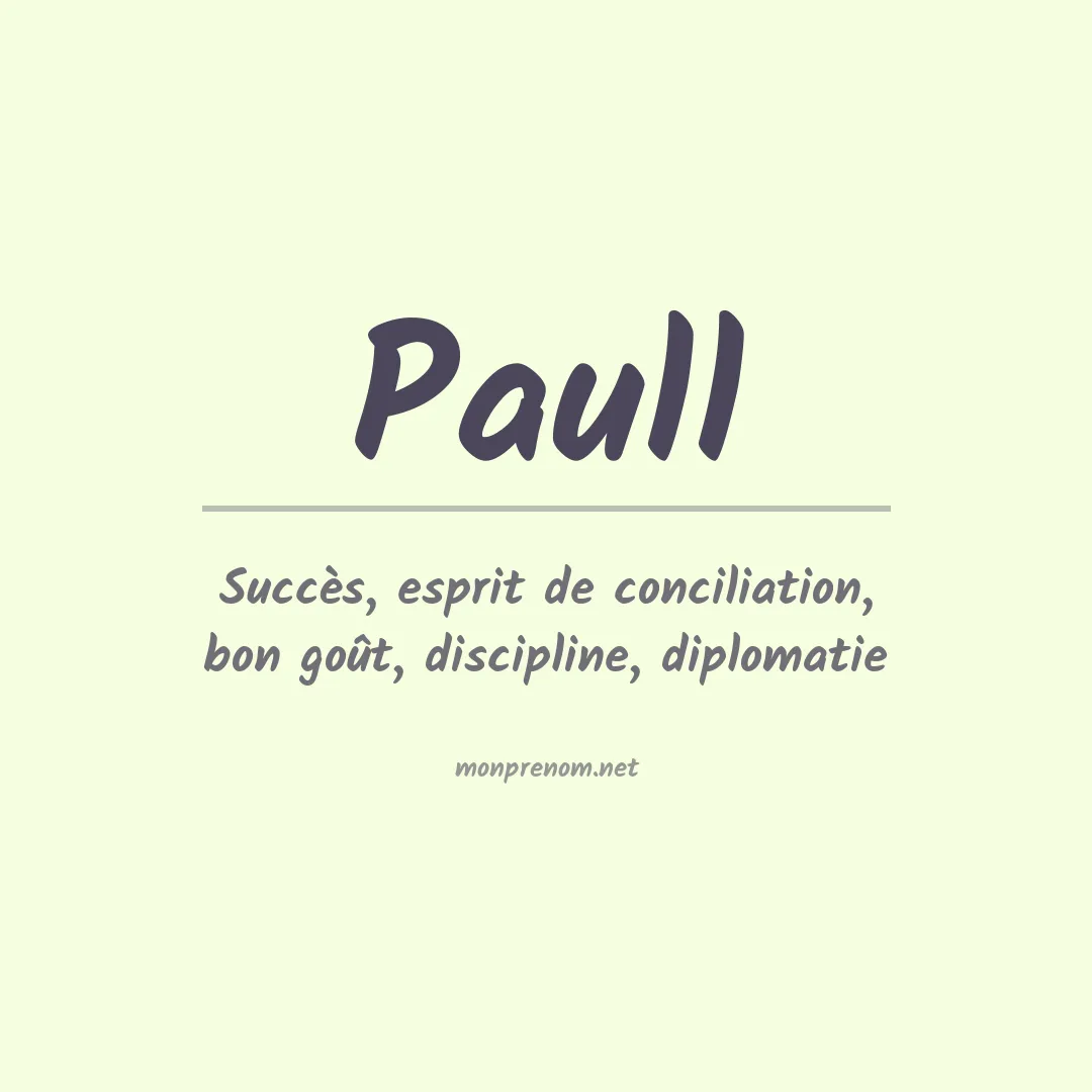 Prénom Paull
