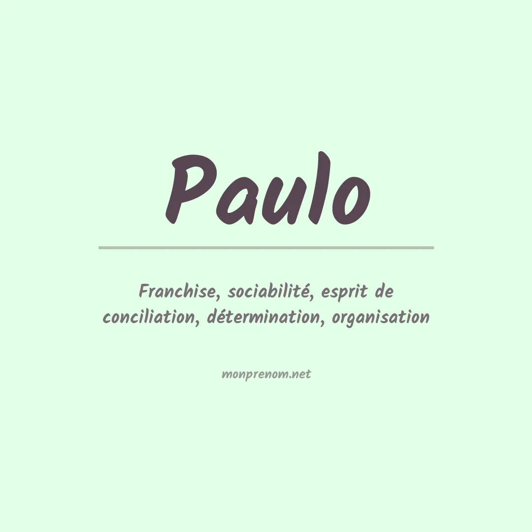 Prénom Paulo