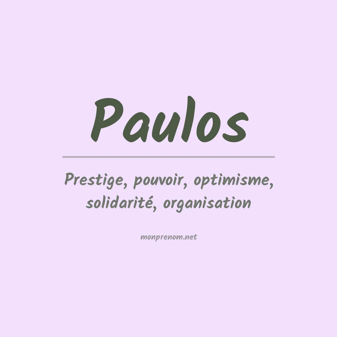 Prénom Paulos