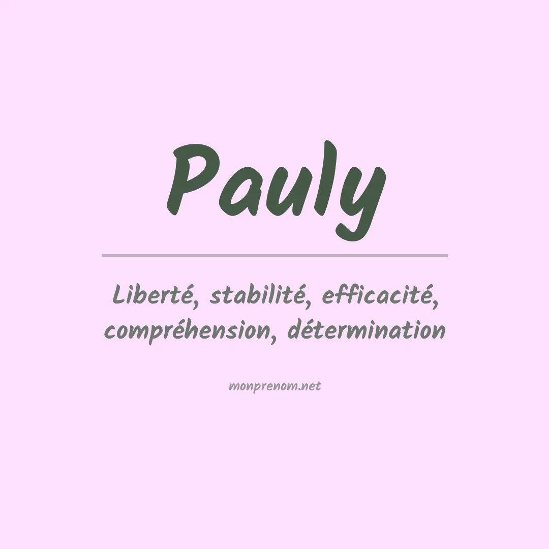 Prénom Pauly