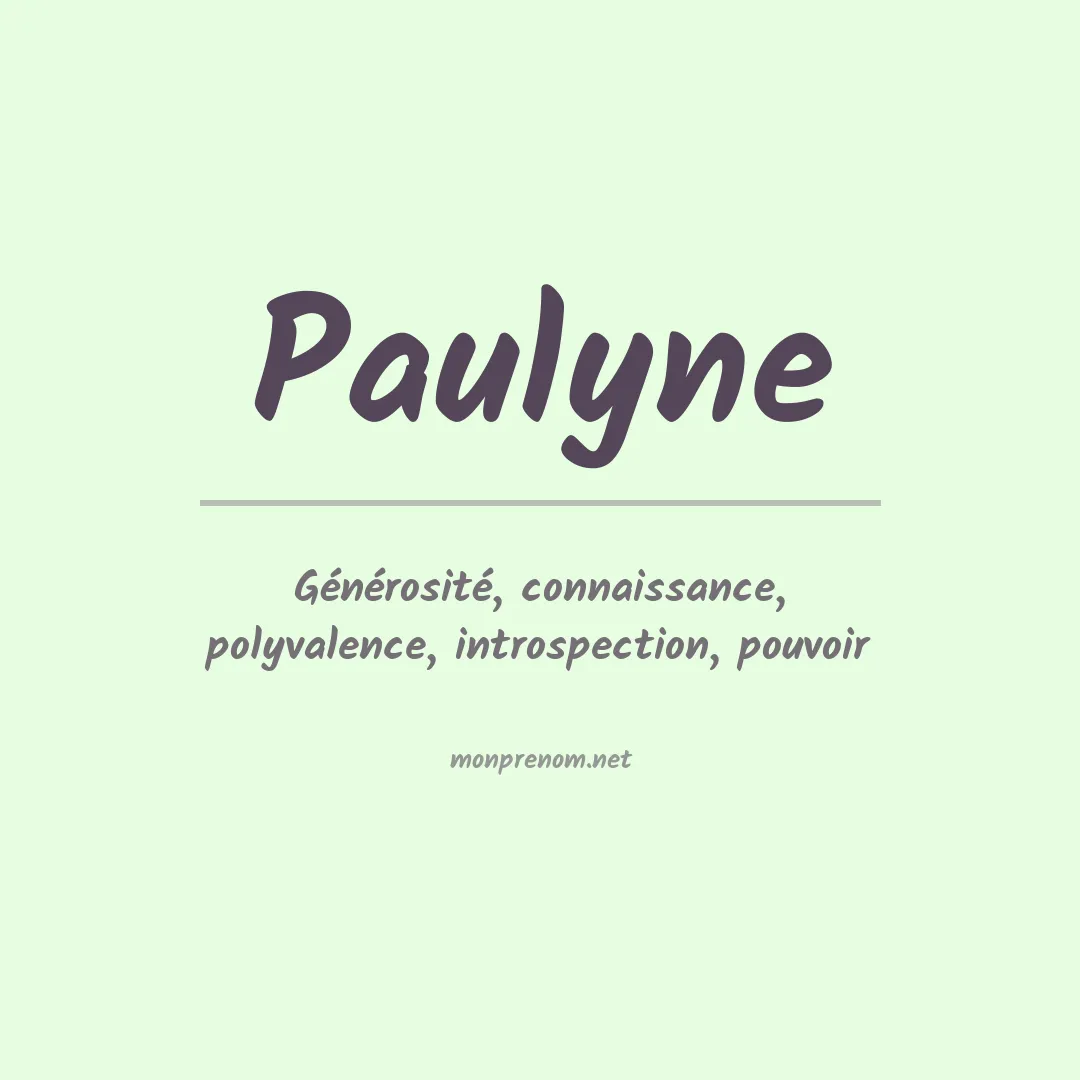 Prénom Paulyne