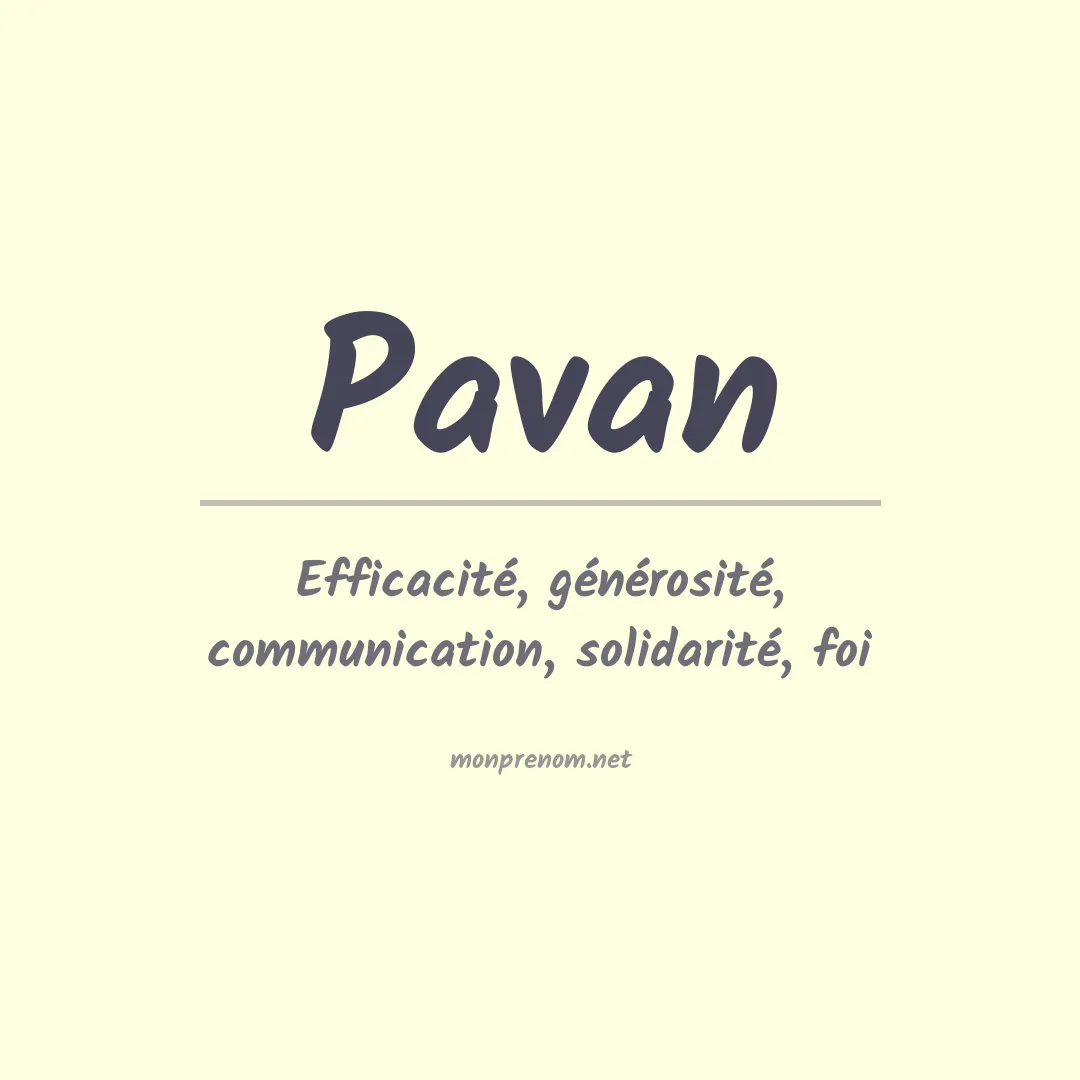 Prénom Pavan