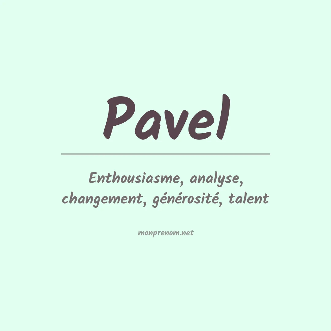 Prénom Pavel