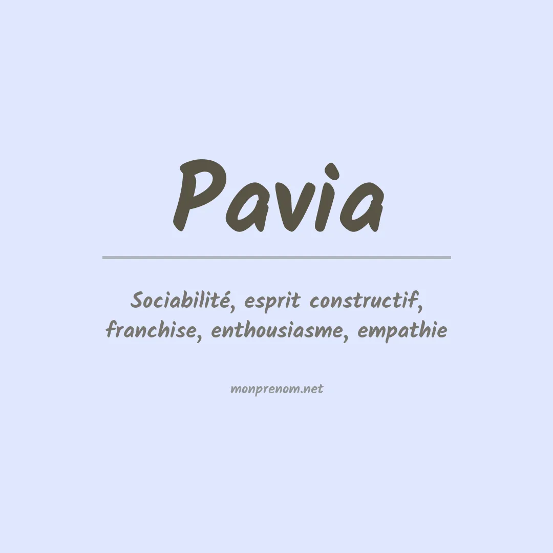 Prénom Pavia