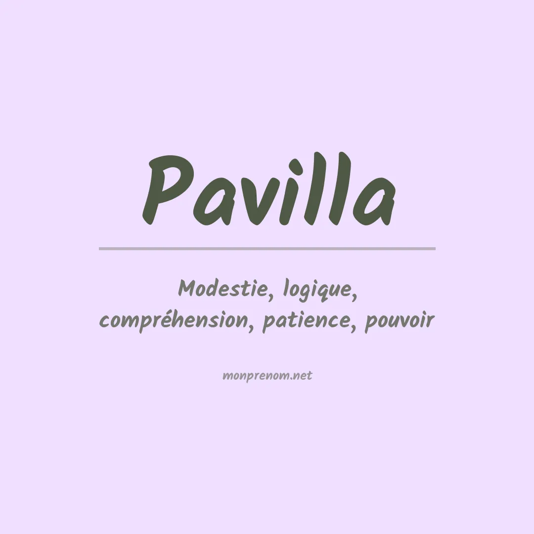 Signification du prénom Pavilla