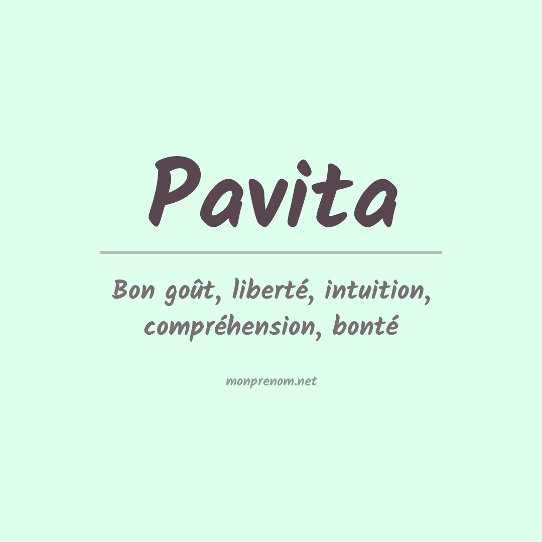 Prénom Pavita