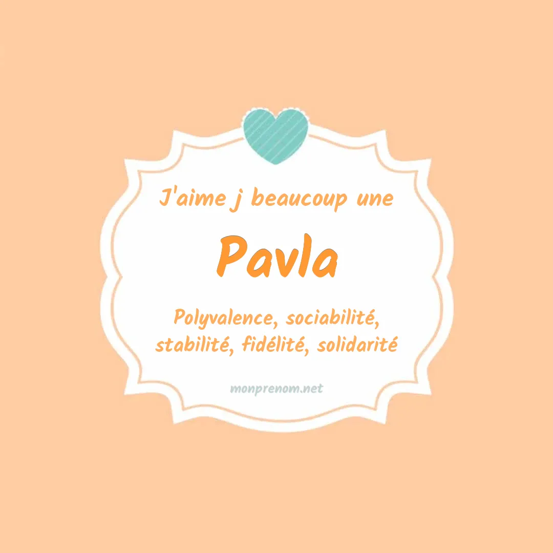 J'aime beaucoup Pavla