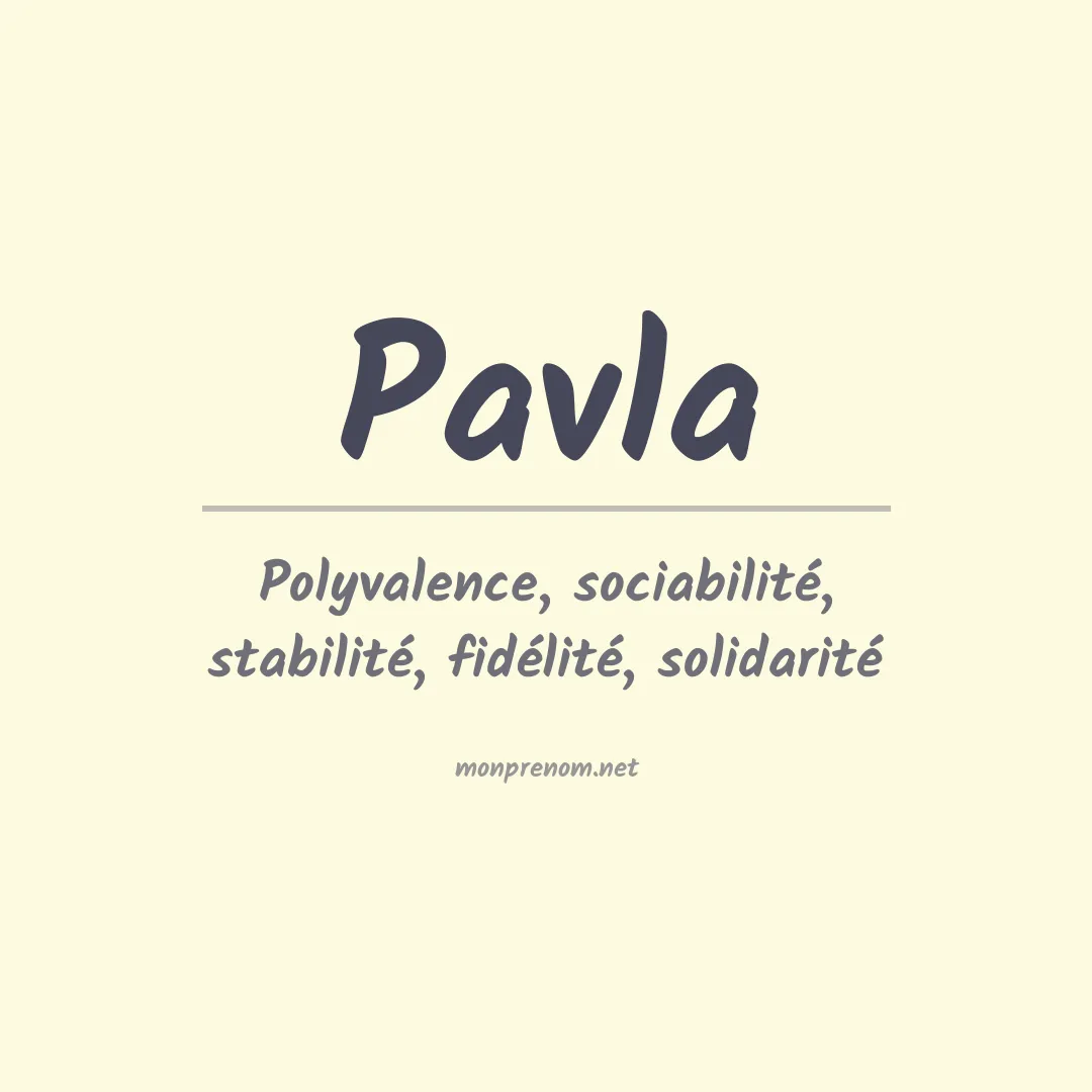 Signification du prénom Pavla