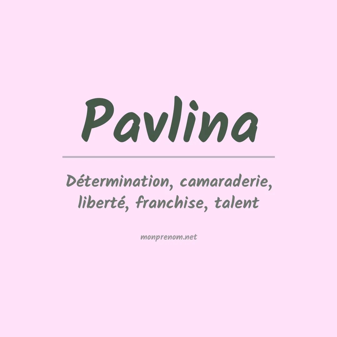 Prénom Pavlina