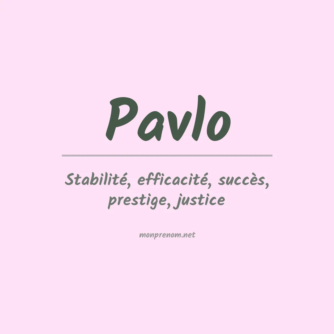 Prénom Pavlo