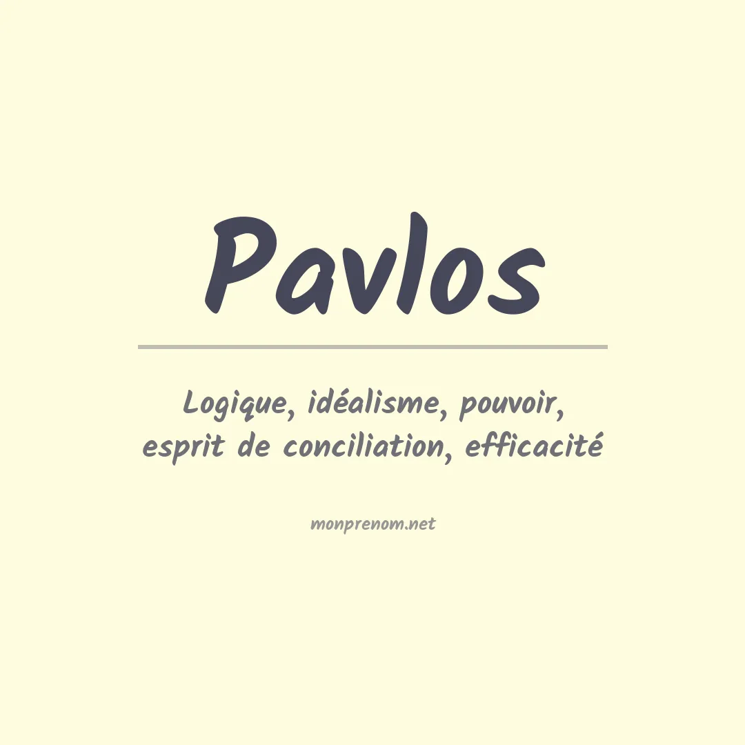 Signification du prénom Pavlos