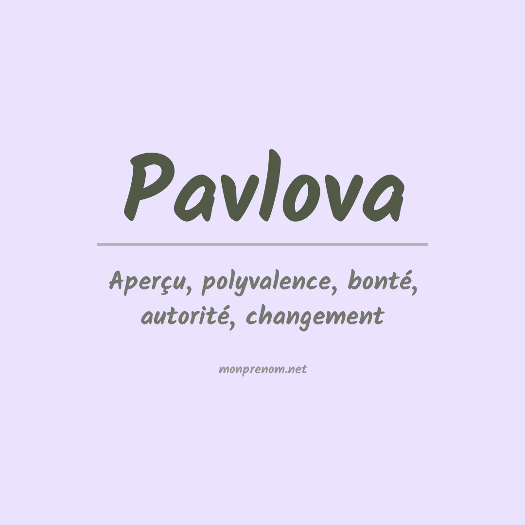 Prénom Pavlova