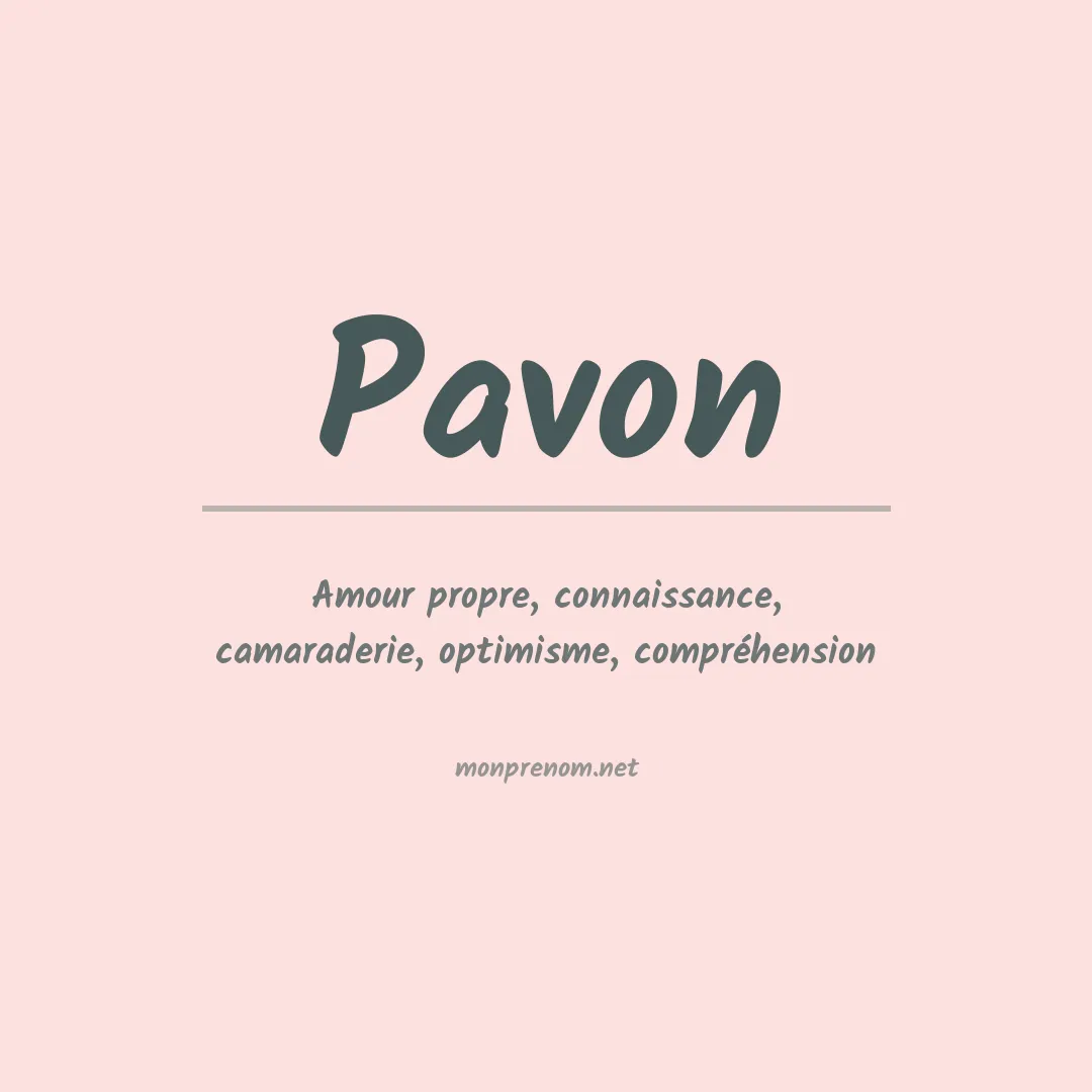 Prénom Pavon