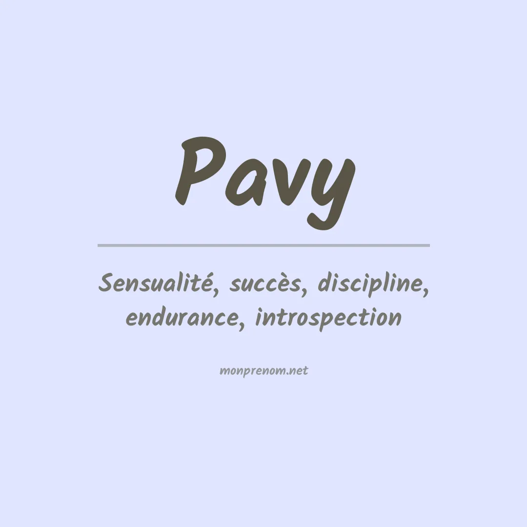 Prénom Pavy