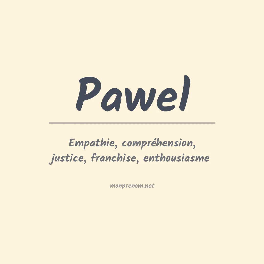 Prénom Pawel