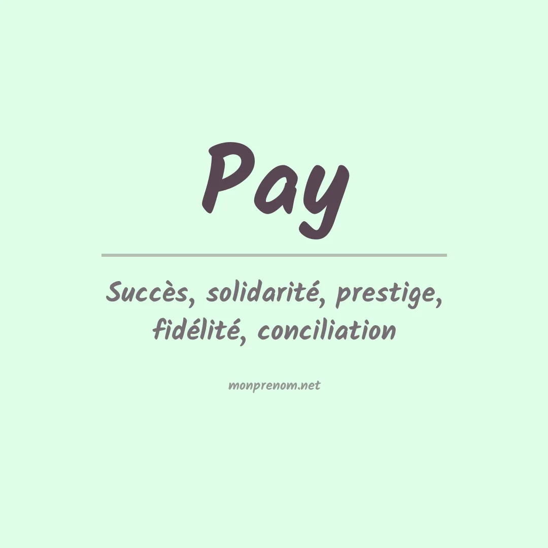 Prénom Pay
