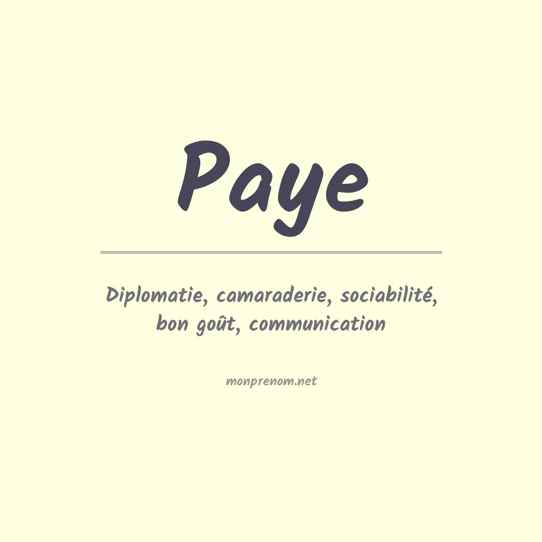 Prénom Paye