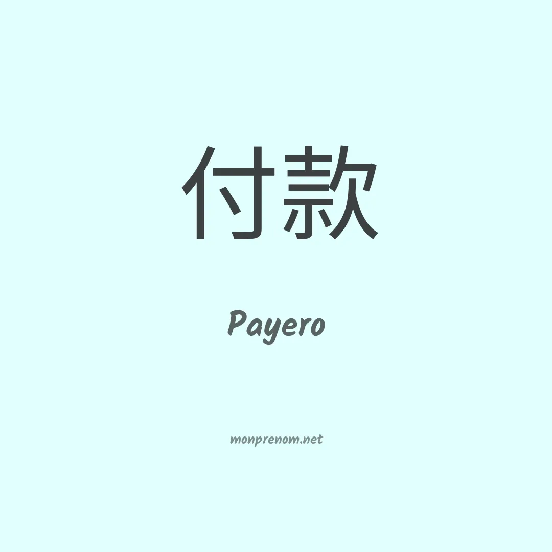 Payero en chinois