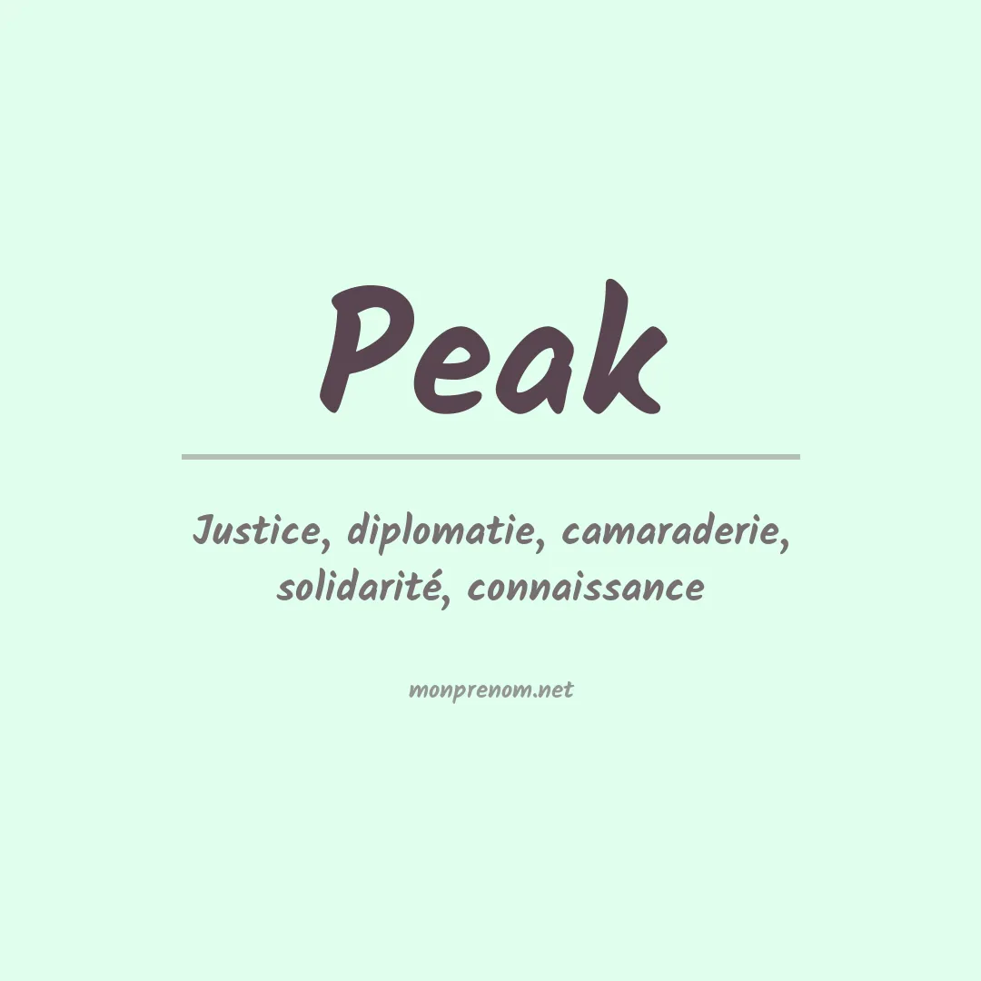Prénom Peak