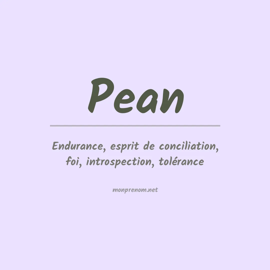 Prénom Pean