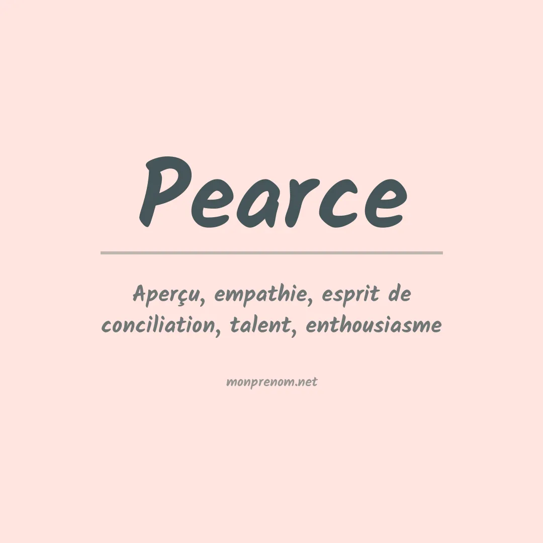 Prénom Pearce
