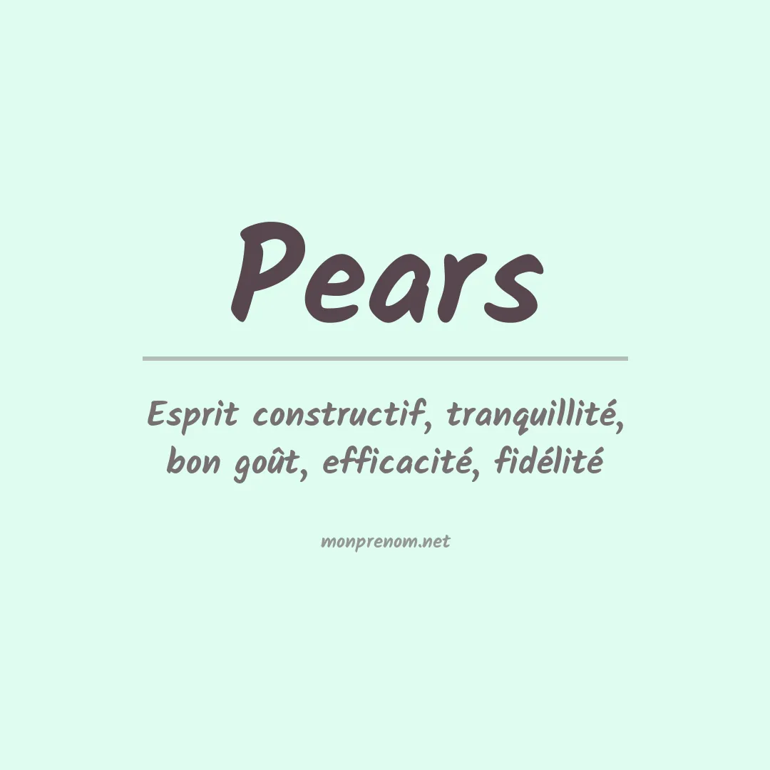 Prénom Pears