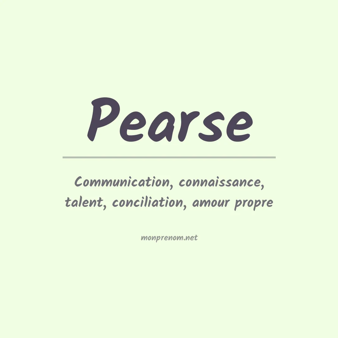 Prénom Pearse