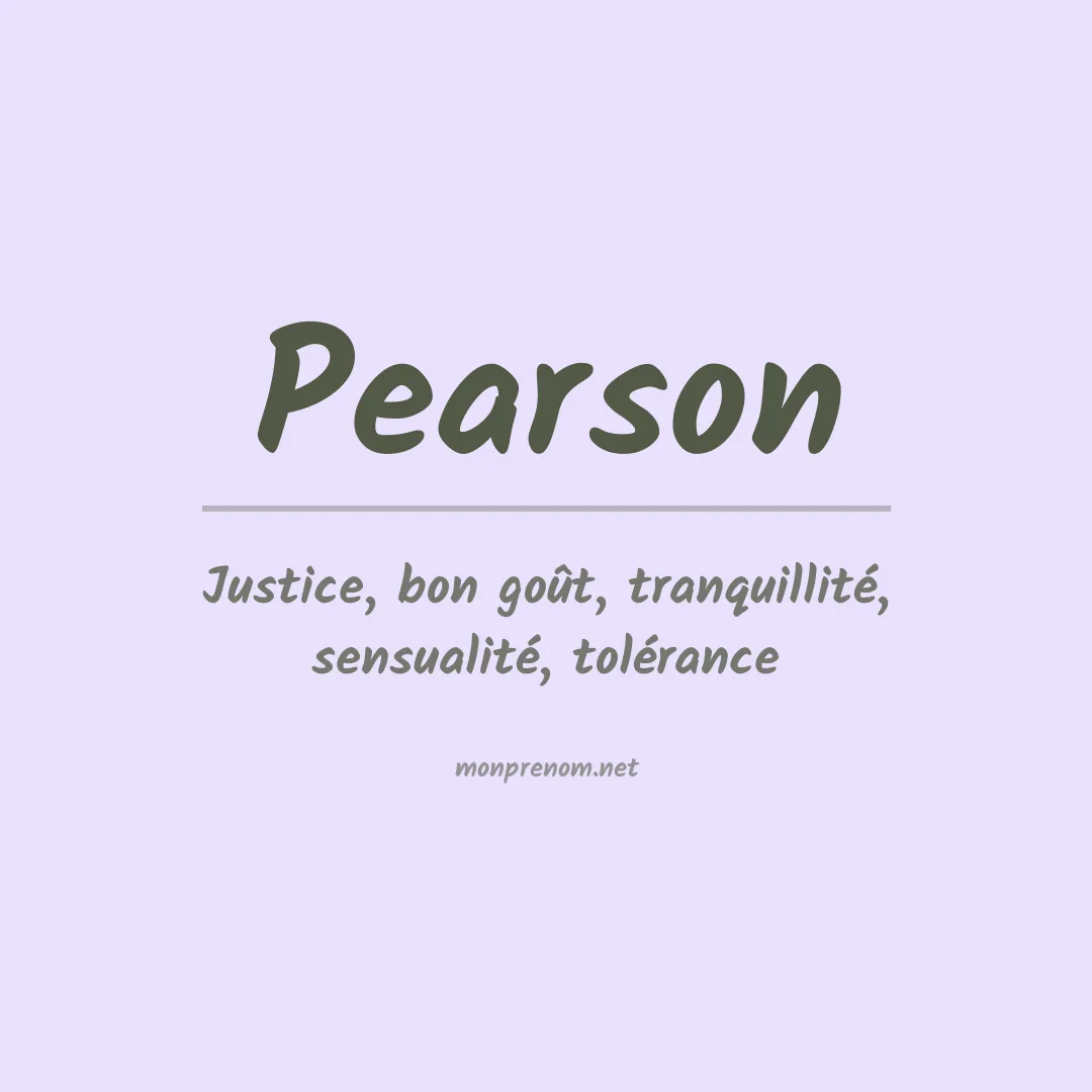 Prénom Pearson