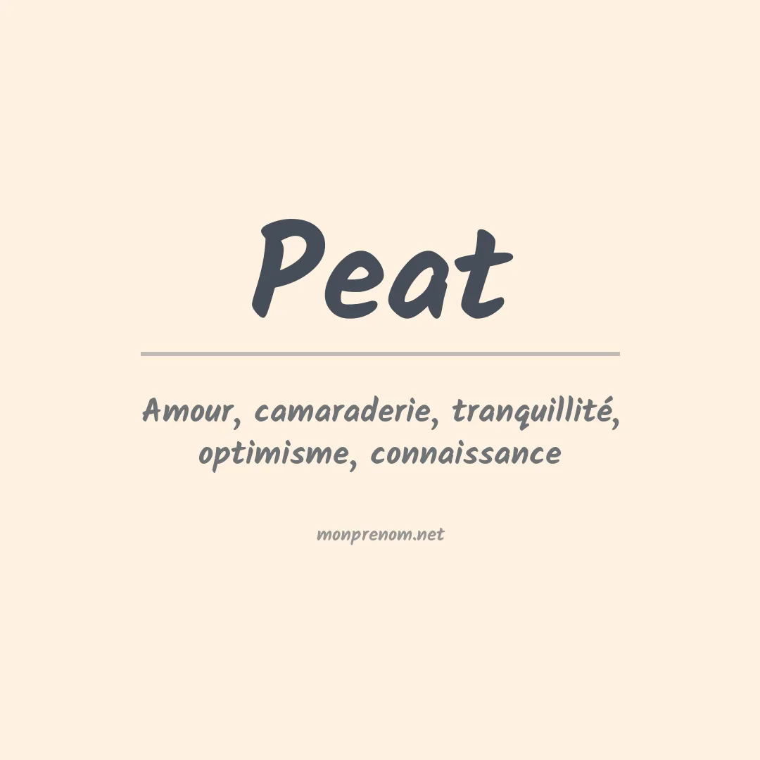 Prénom Peat