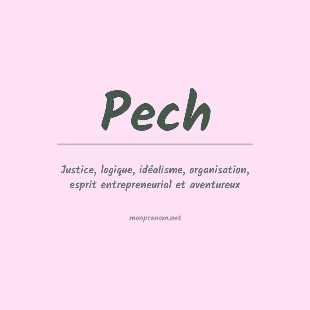 Prénom Pech