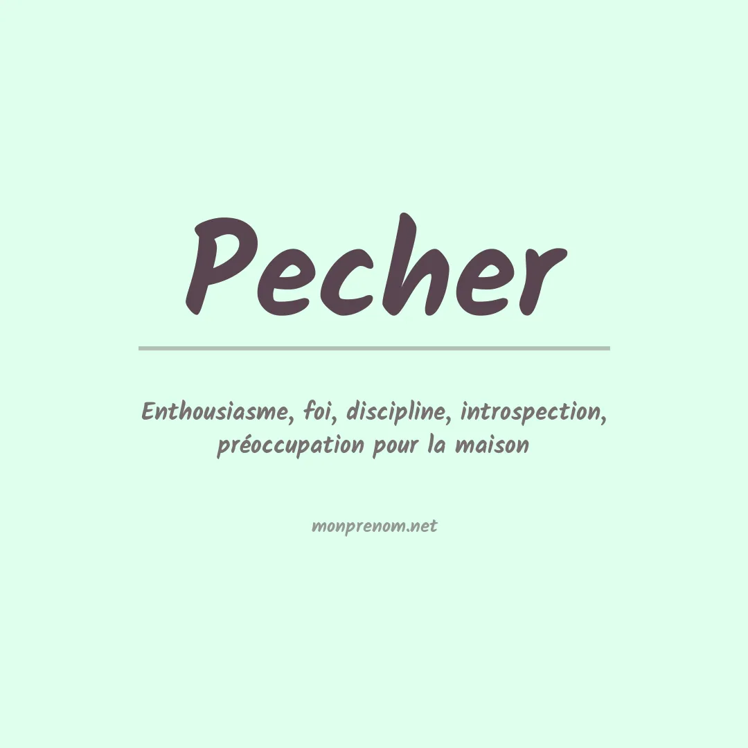 Prénom Pecher