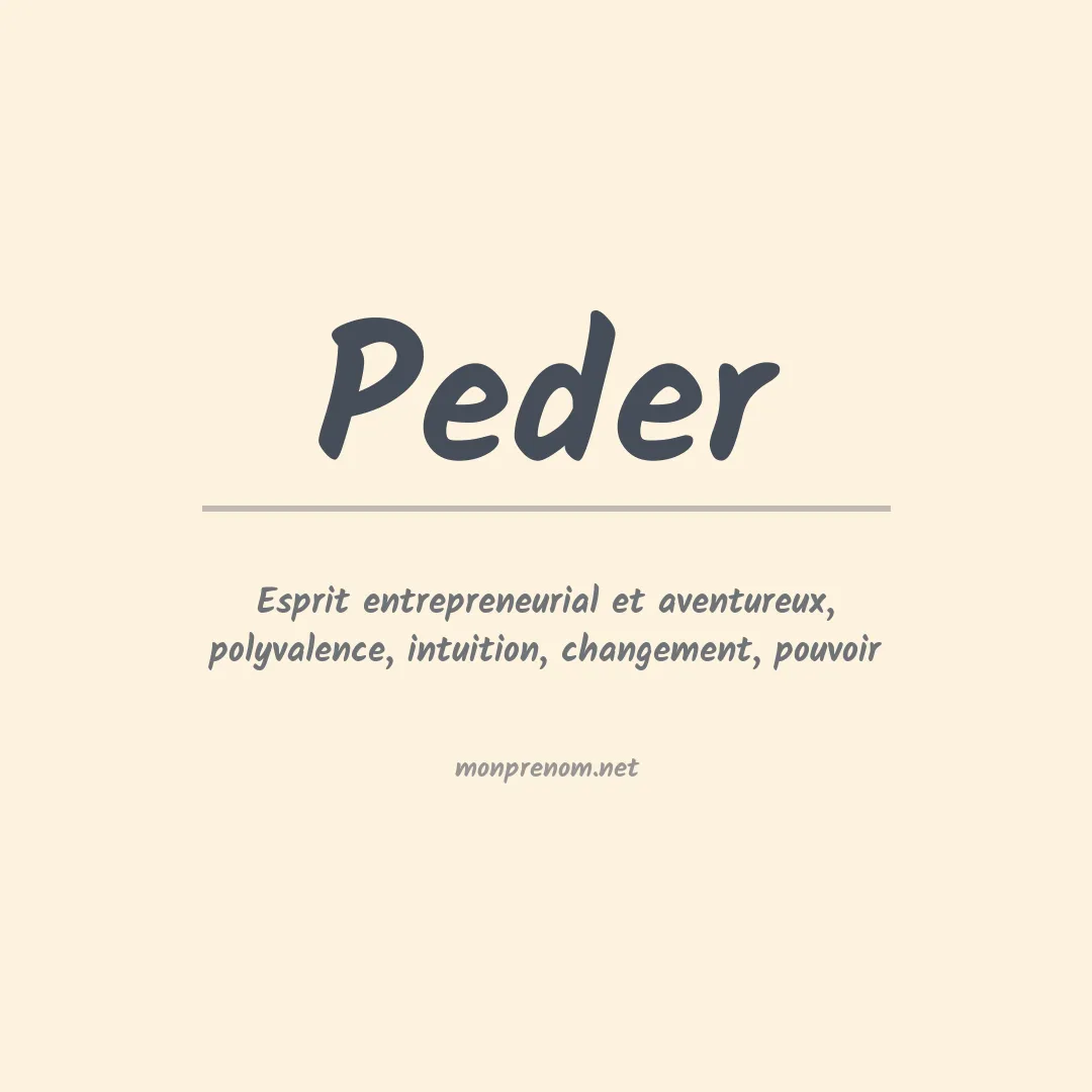 Signification du prénom Peder