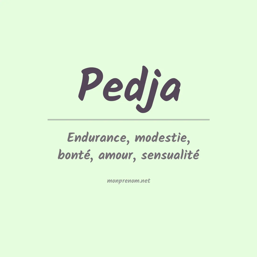 Signification du prénom Pedja